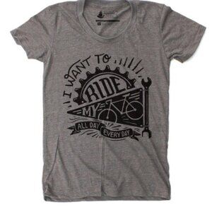 I Want To Ride My Bike Home T - Unisex Crew Neck T-Shirt Size XL Heather Grey